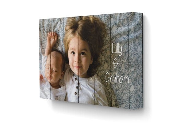 Custom Photo Canvas Art with text of your choice - 8 in x 12 in