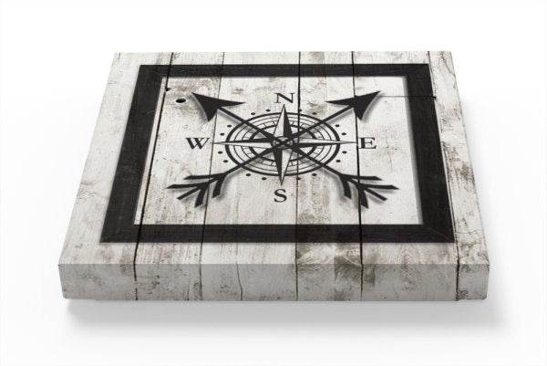 Nautical Compass 12" x 12" Canvas Wall Art