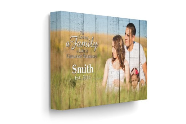 Custom Photo Canvas Art with text of your choice - 8 in x 12 in