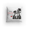 Pillow - Till Death skeletons kissing