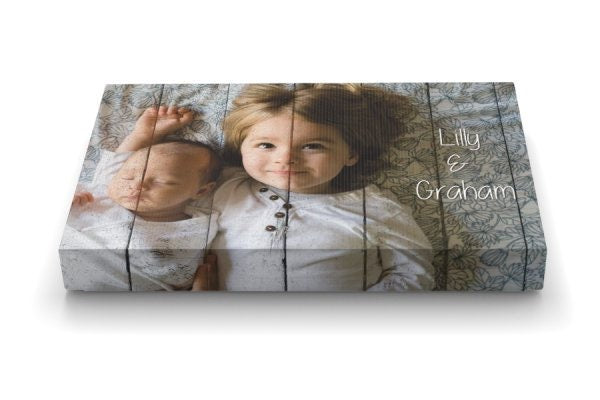 Custom Photo Canvas Art with text of your choice - 8 in x 12 in