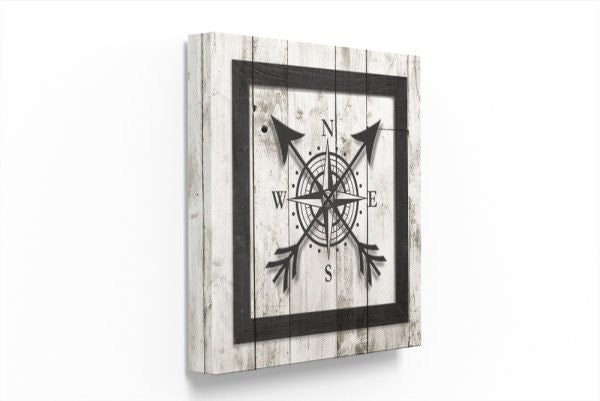 Nautical Compass 12" x 12" Canvas Wall Art