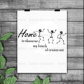 Skulls svg, skull png, skull stencil, skull vinyl stencil, skull instant download, home is wherever my bunch of crazies are silhouette